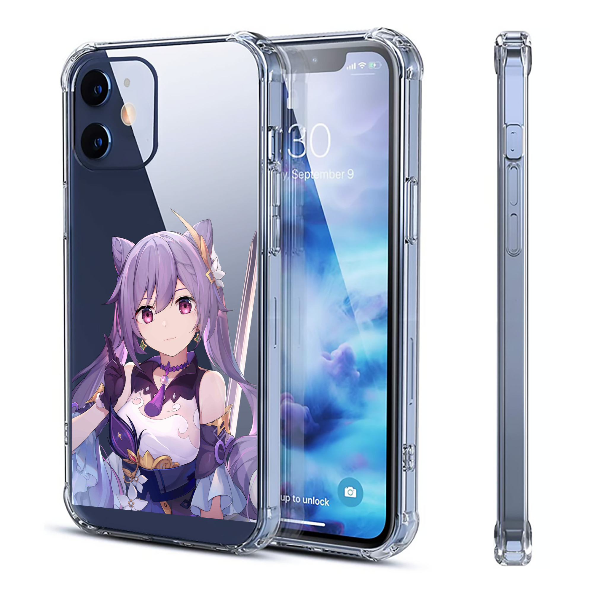 げんし神 刻晴 こくせい genshin Kokusei 【iPhone 12シリーズ対応】透明スマホケース（クリアソフトケース）